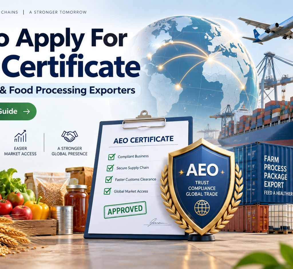 AEO Certificate for Agriculture and Food Processing Exporters