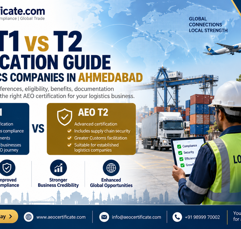 AEO T1 vs T2 Certification Guide for Logistics Companies in Ahmedabad