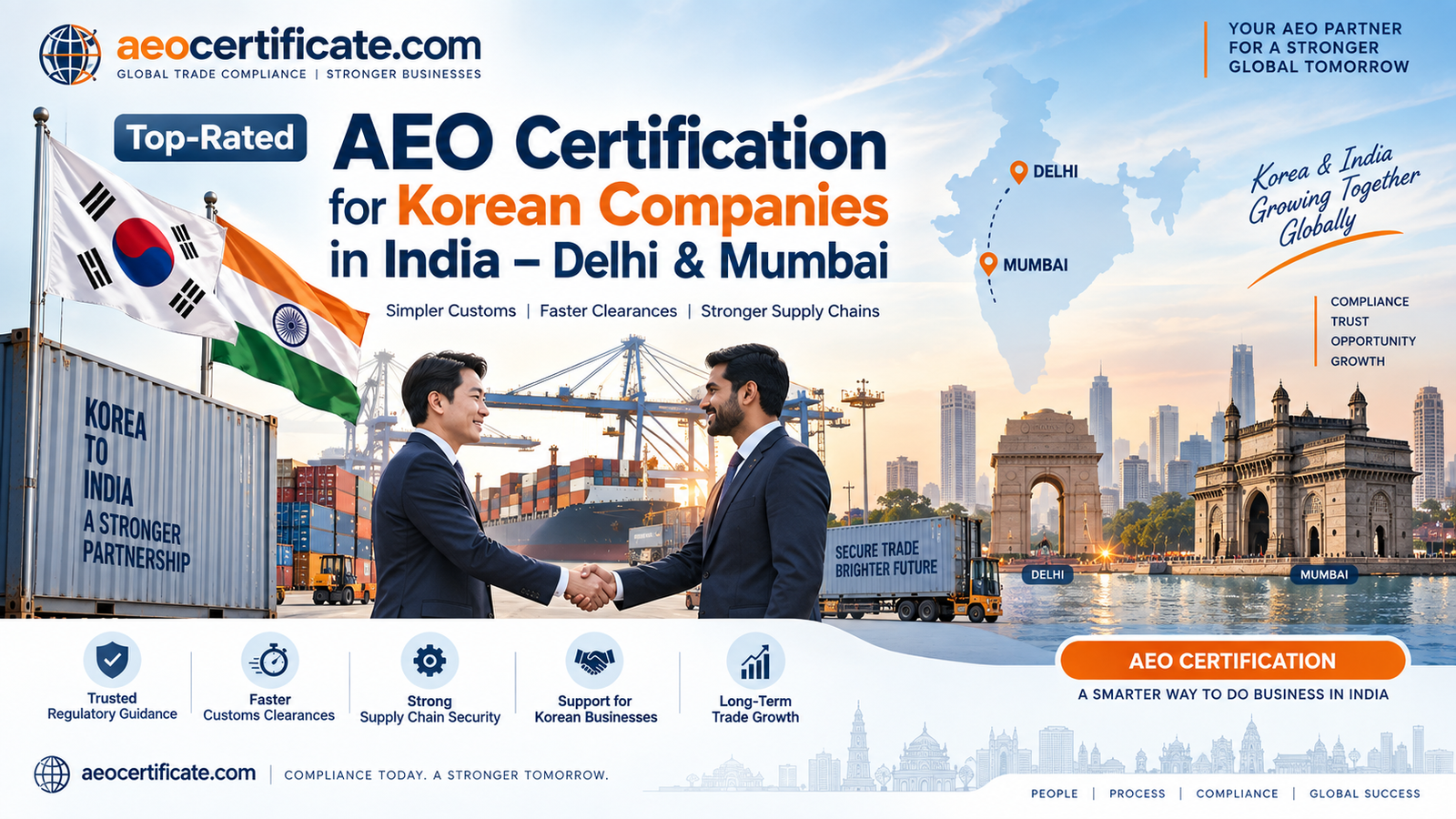 Top-Rated AEO Certification for Korean Companies in India—Delhi & Mumbai