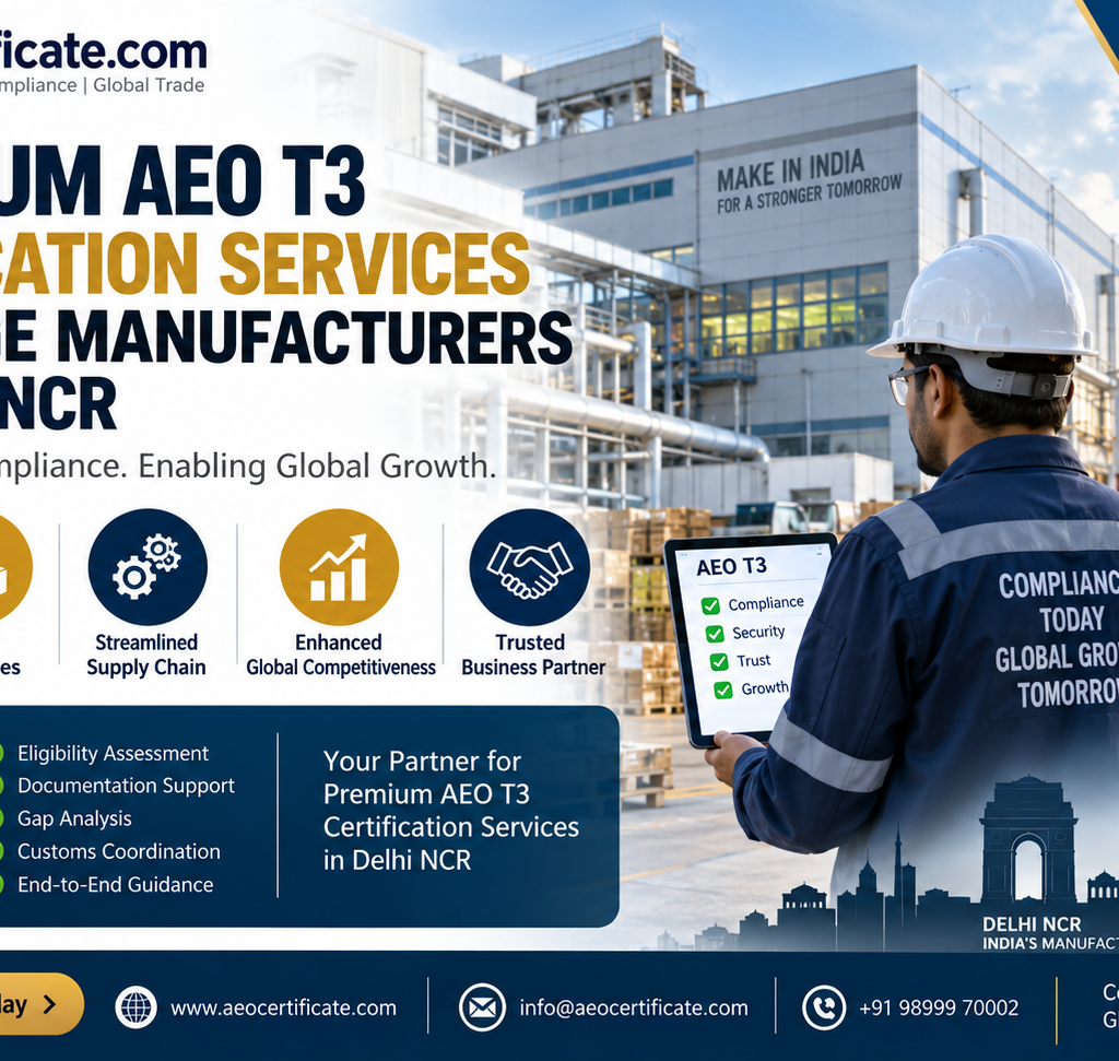 Premium AEO T3 Certification Services for Large Manufacturers in Delhi NCR